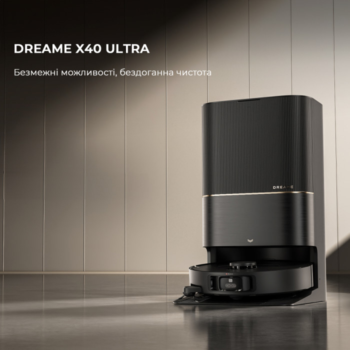 Робот-пилосос миючий Dreame Bot X40 Ultra Black