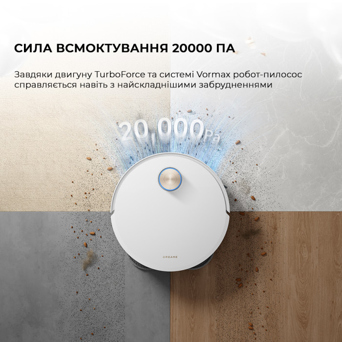 Робот-пилосос миючий Dreame Bot X50 Ultra White