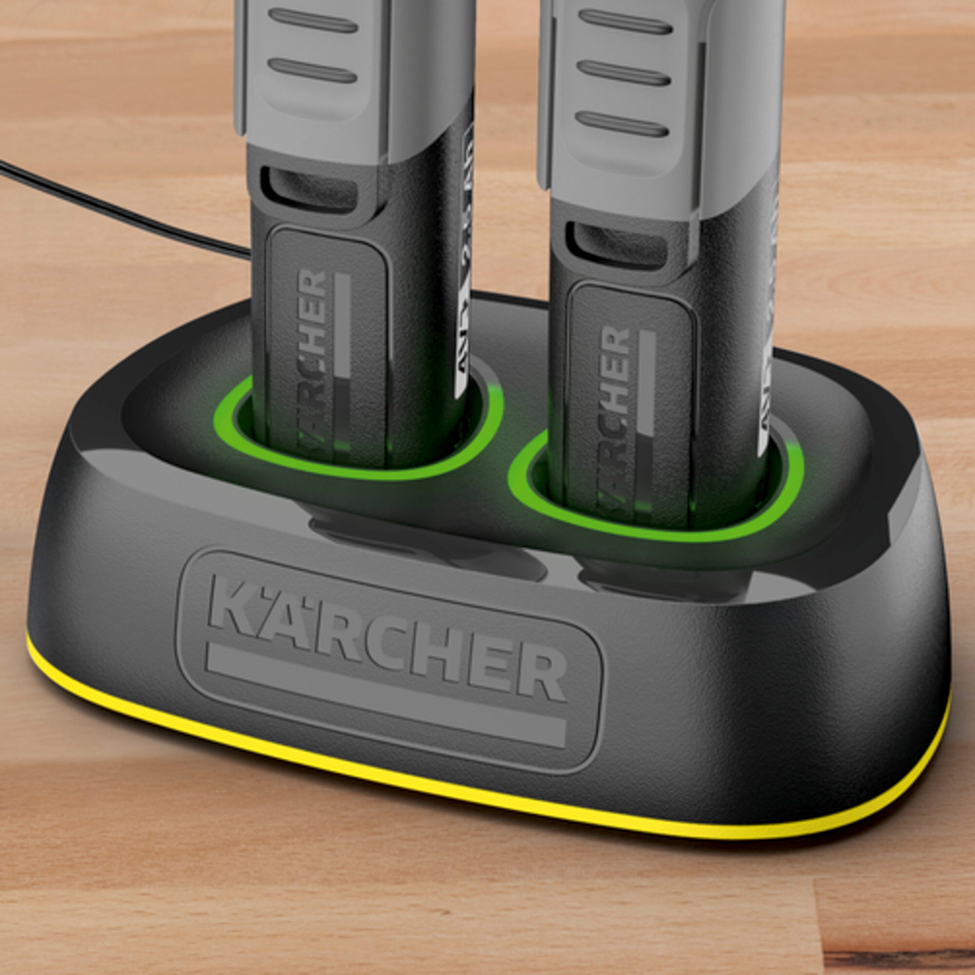  Быстрозарядное устройство Duo Battery Power 4 В: Кольцевые светодиодные индикаторы, отображающие состояние заряда